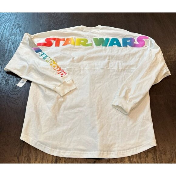 Disney Parks Star Wars Rainbow Pride‎ Spirit Jersey Adults Unisex Size large - Picture 3 of 4